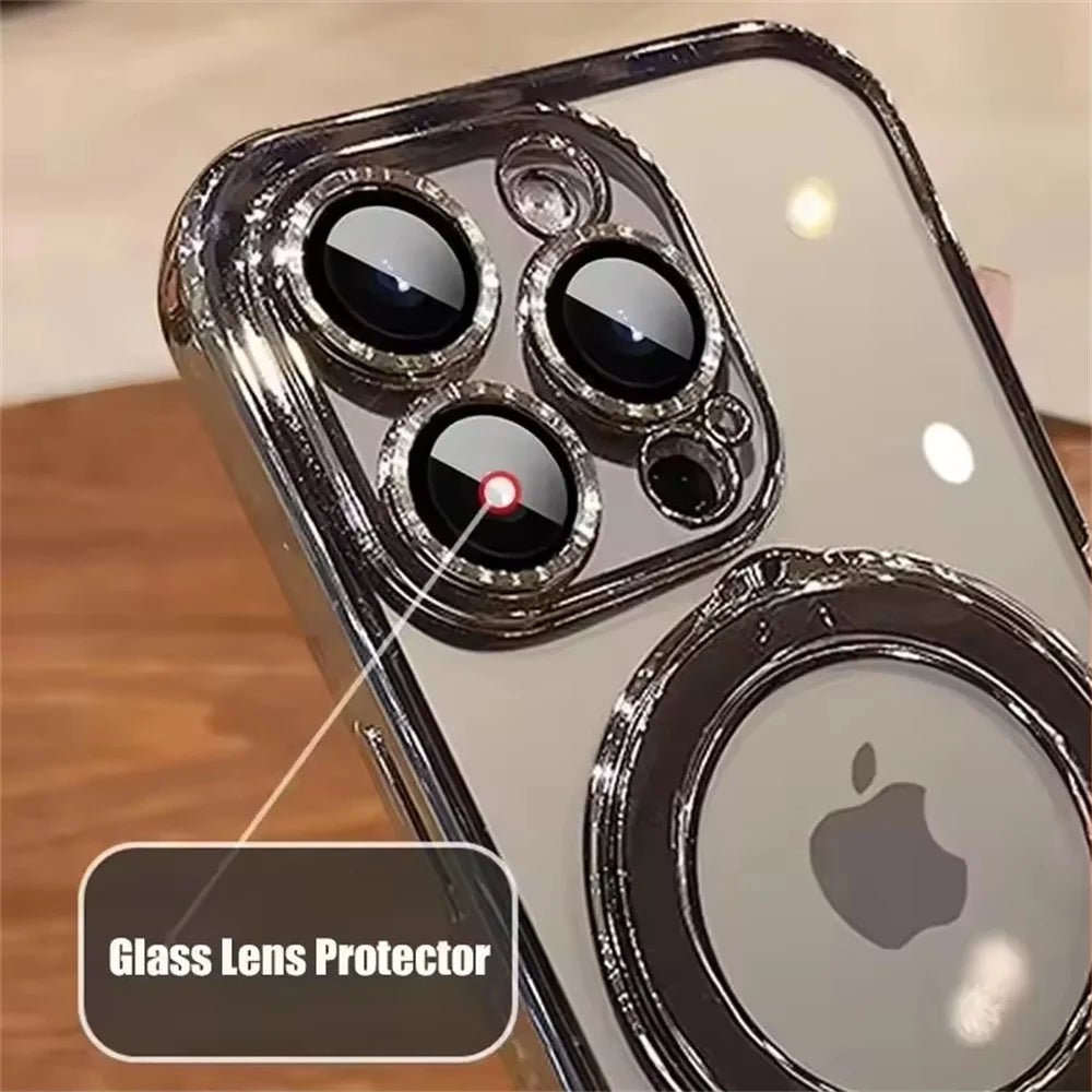 Luxury MagSafe Hülle mit Magnetischem Ring-Stand für iPhone 11, 11 Pro, 11 Pro Max, 12, 12 Pro, 12 Pro Max, 13, 13 Pro, 13 Pro Max – Acrylschutz